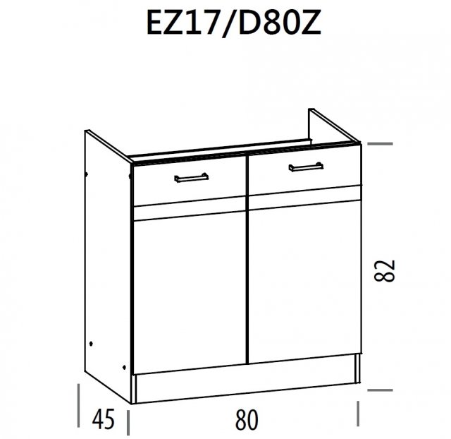 Eliza EZ17/D80Z 80 cm Unterschrank