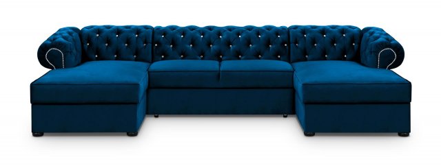 VAL/ z f sp Chesterfield (glass buttons) U Shape Corner sofa