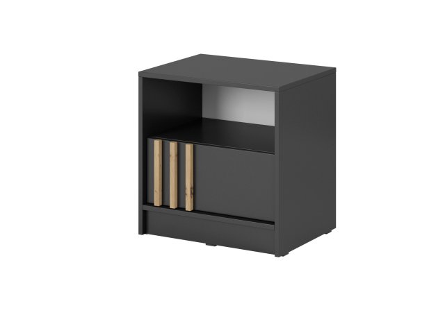 NELLY S51 Nachttisch (Graphit/ArtisanLamelle)