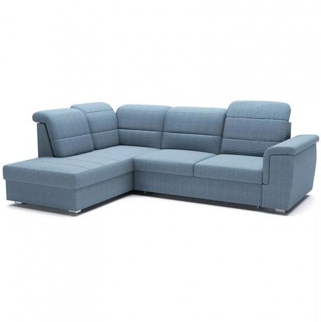 Bergamo L Corner sofa (Blue fabric Viton 198)