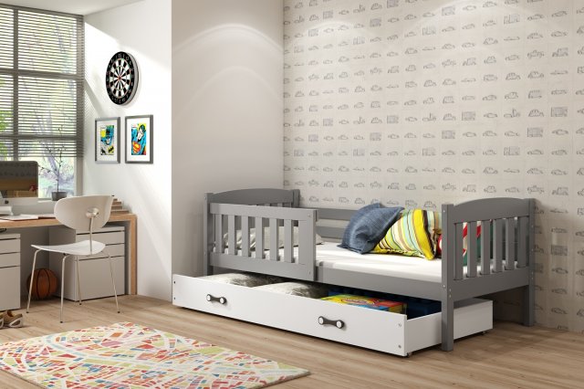 Cubus 1 Кровать детская с матрасом 190x90 графит