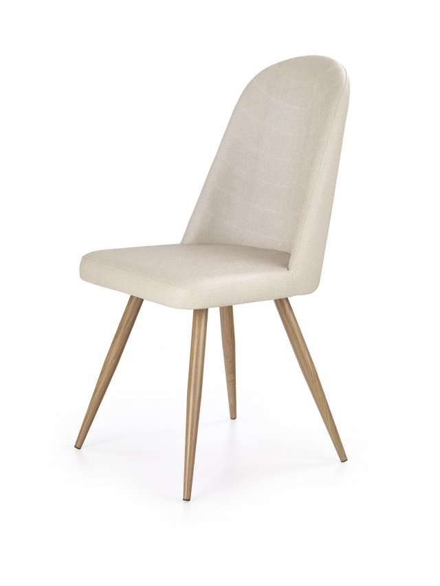 K214 chair dark cream/honey oak