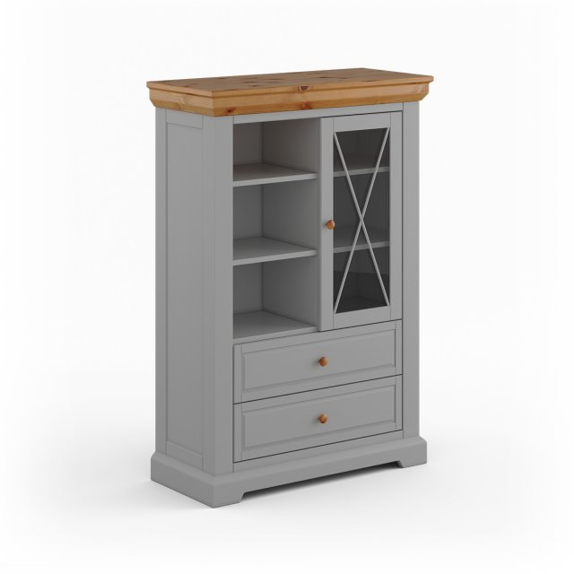 Marone Elite Grey/oak PLMEL04/S Vitriinkapp
