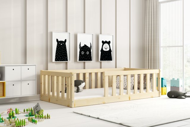 BELLA-SIMA Bed with mattress 160x80 Pine