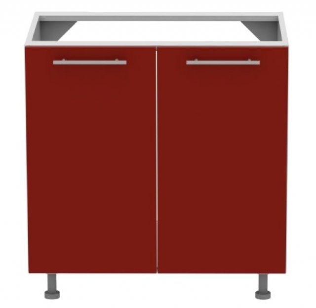 Standard DZ2D80 80 cm Akrila glancēts Grīdas zemizlietnes skapītis