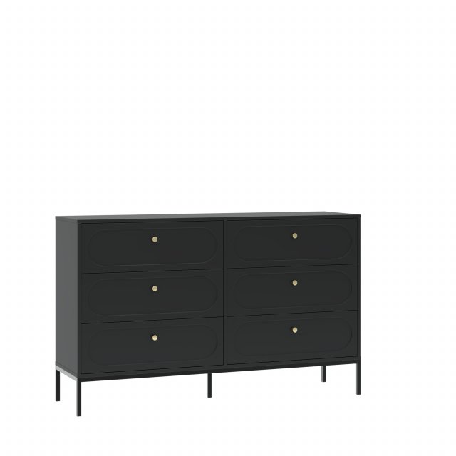 Intermu KOM 6S Chest of drawers,Black