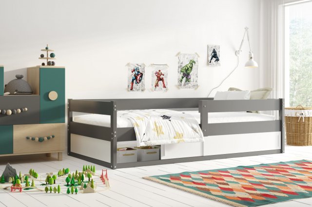 Hugo- Kinderbett mit Matratze 160x80 Graphit