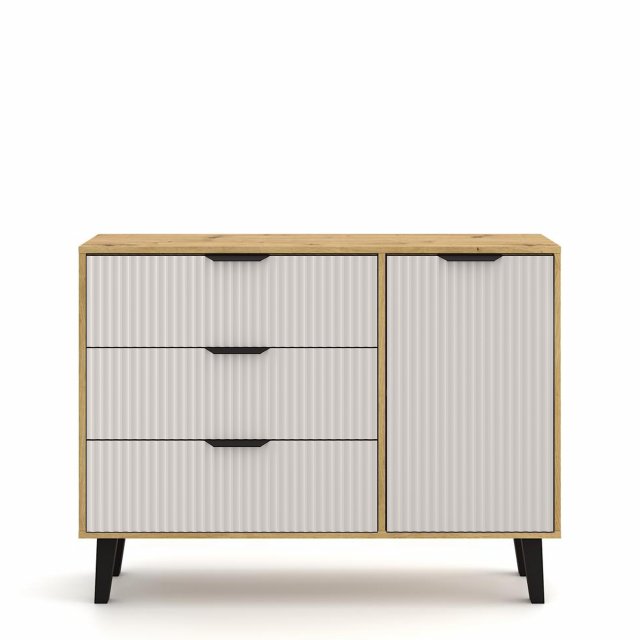 Borg-Duo kom1d3s Kommode,Eiche artisan/Kaschmir