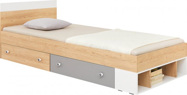 Pixel PX15 L/R,120x200 Bed with two drawers