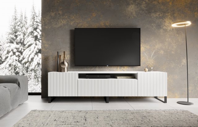 NOES W RTV 200 cm TV-alus,Valge matt