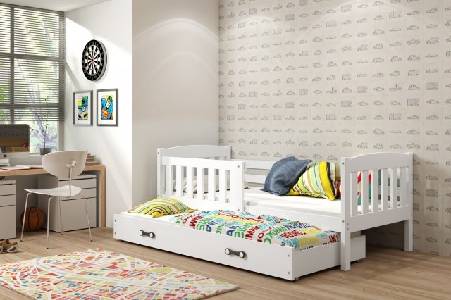 Cubus 2 Bed with two mattresses 190x90 white