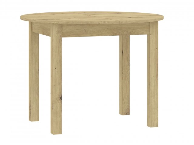 INTER W100-140/H76/D100 cm Rund Ausziehbarer Esstisch,Eiche artisan