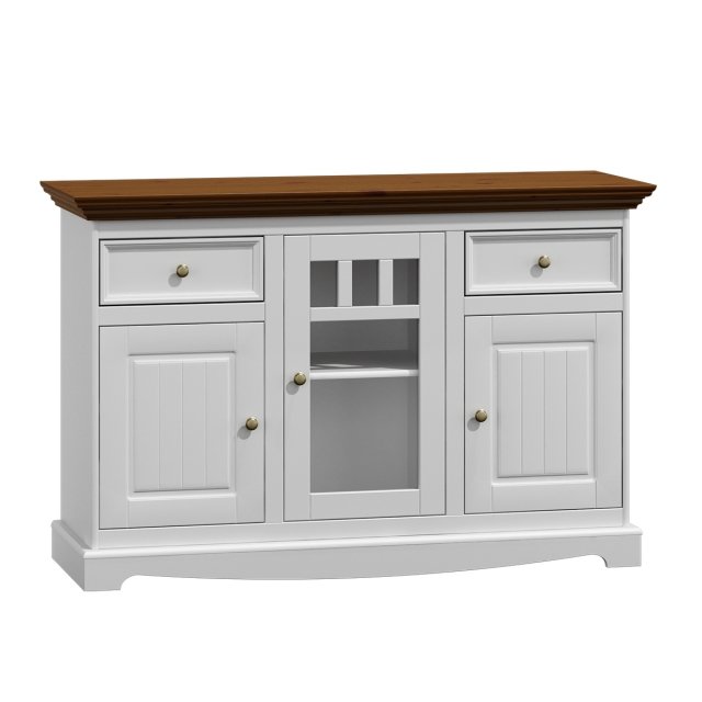 Belluno Elegante PL001B/O 3D Chest of drawers White/Nut Belluno