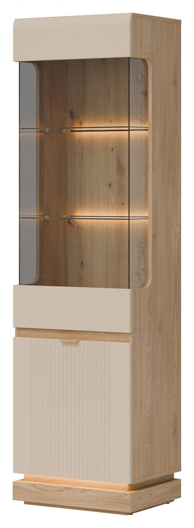 MILTON-ML 05 L/R Vitriinkapp,Cremona torro oak/cashmere matt