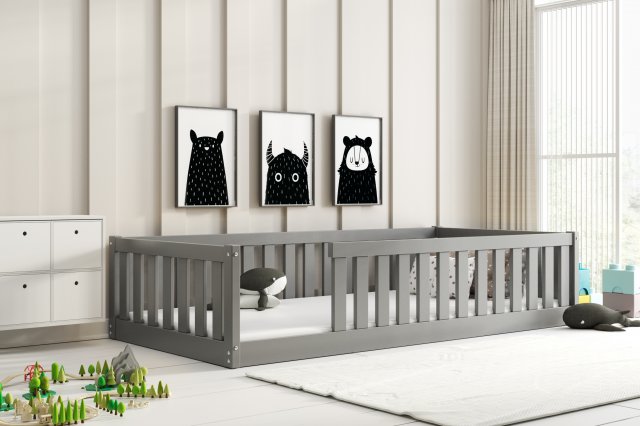 Montessori Кровать детская с матрасом 190x90 Графит
