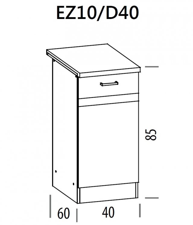 Eliza EZ10/D40 L/P 40 cm Base cabinet