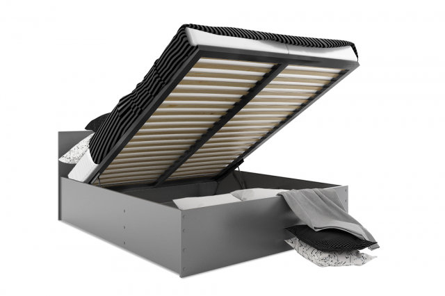 PANAMAX ST-MET 140x200 Двуспальная кровать с ящиком для белья