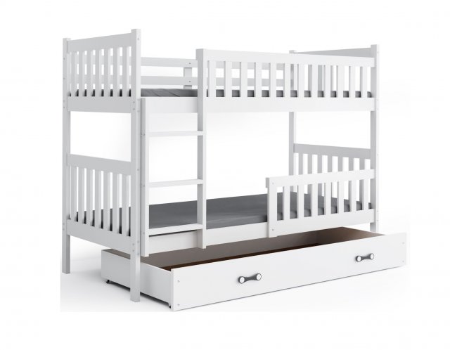 Cubus 2 Двухъярусная кровать с матрасами 200x90 белый