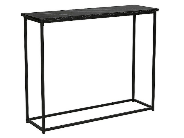 Console,marble effect/black matt