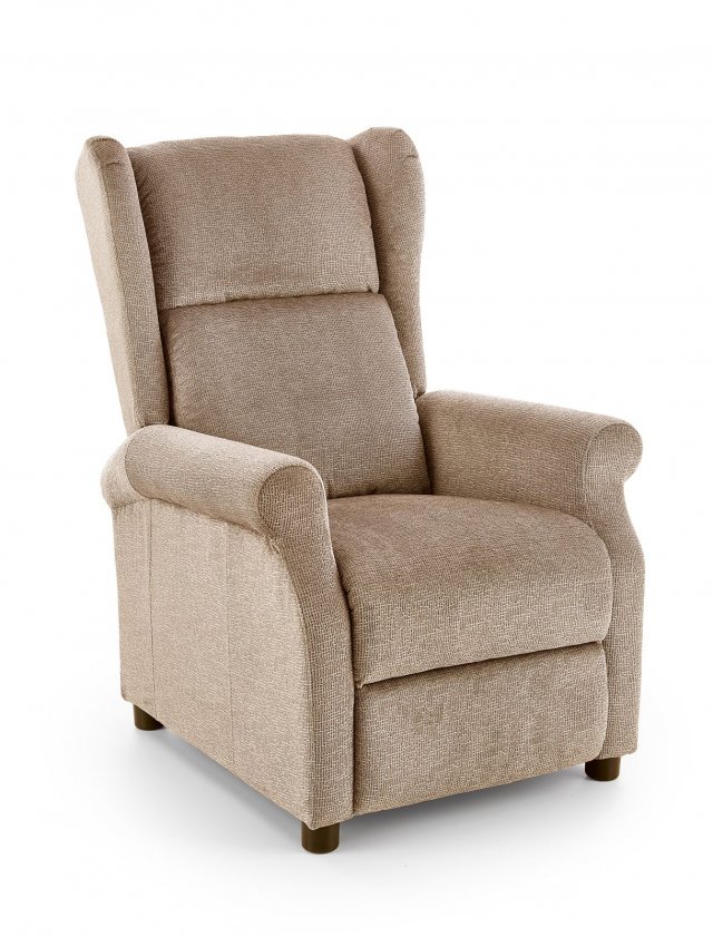 AGUSTIN recliner with massage function, color: beige