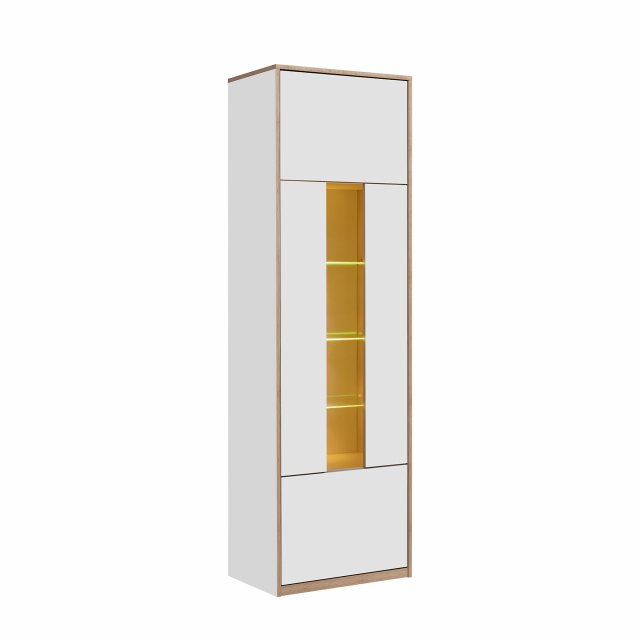 Complex WIT 1W Glass-fronted cabinet,white matte