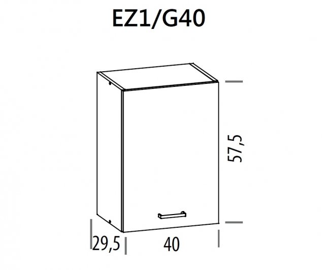 Eliza EZ1/G40 L/P 40 cm Hängeschränk