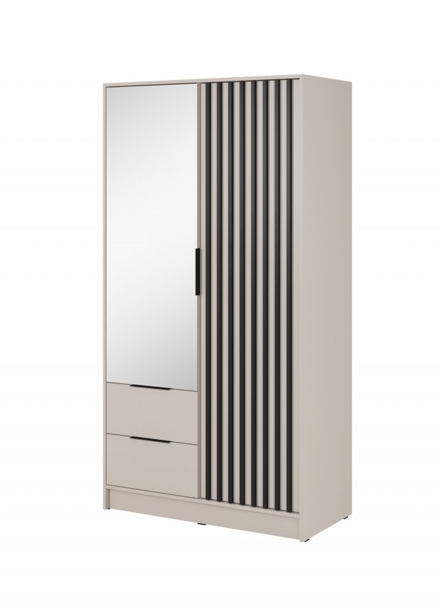 NELLY 2D+LUS Riidekapp (cashmere/black lamellas)
