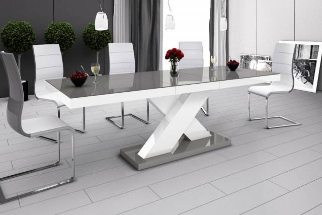 Xenon Table (White gloss/Top grey gloss)