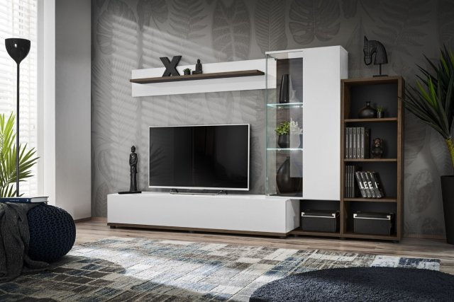 SILK II +LED Sektsioon Valge/Perla Elm