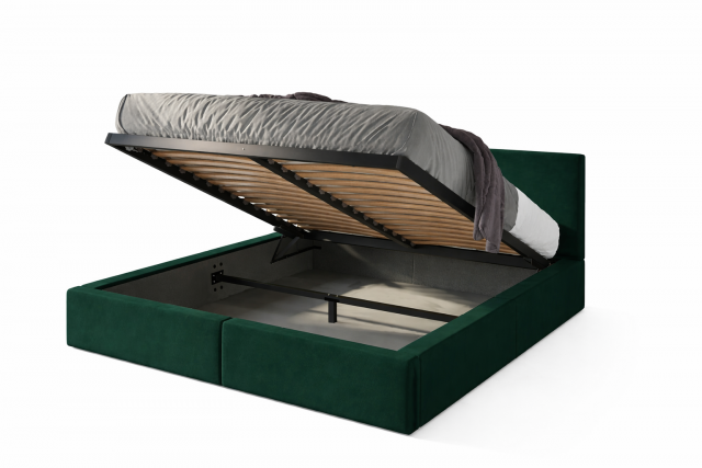 Hilton 160x200 Voodi koos voodipesukastiga (roheline)