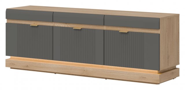 MILTON-ML 01 ТВ тумба,Cremona torro oak/grey matt