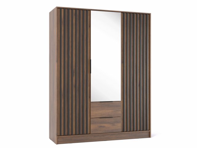 NELLY 3D+LUS Riidekapp (nut/black lamella)