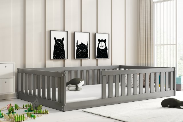 Montessori Кровать детская с матрасом 120x200 Графит