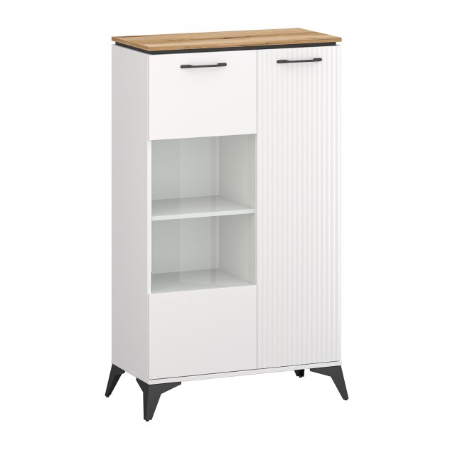 Velutto WIT NIS 1D1W Glass-fronted cabinet