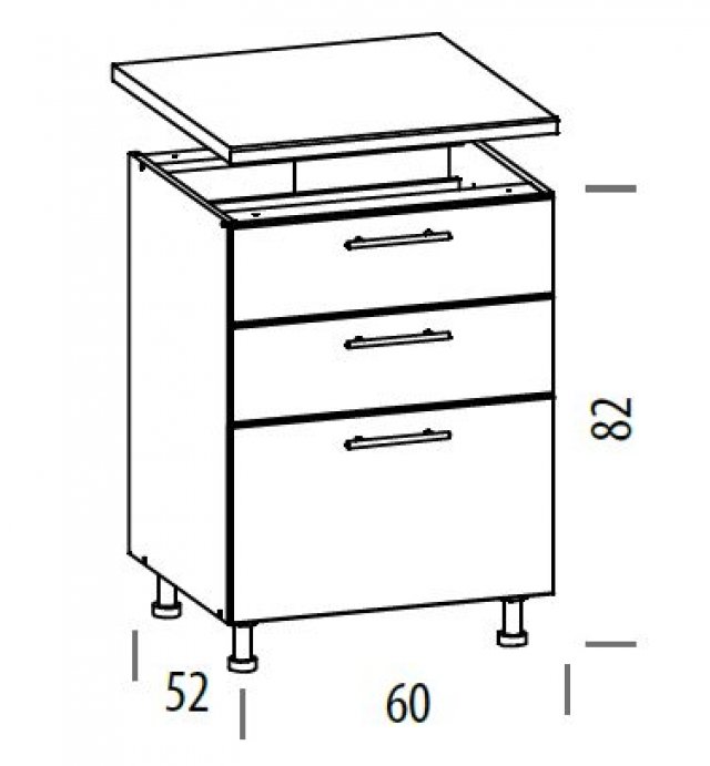 TIFANY T20/D60S3 Unterschrank