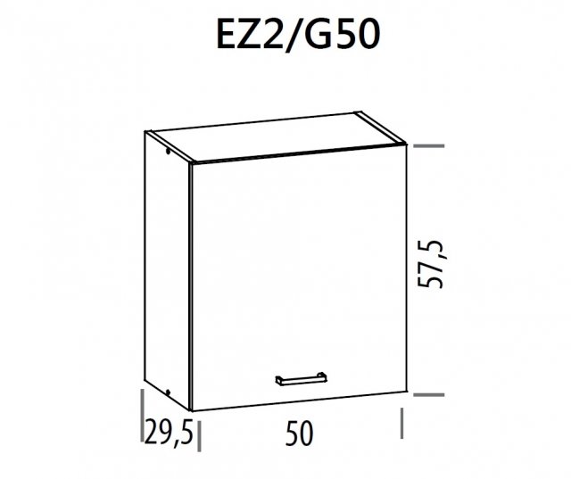 Eliza EZ2/G50 L/P 50 cm Навесной шкаф