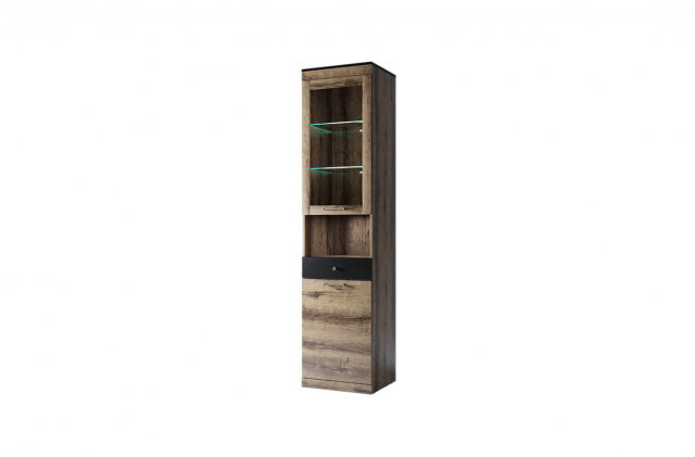 Jagger wit 1d1w1s Glass-fronted cabinet