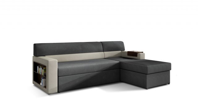 Rico- R28 Угловой диван-кровать правая сторона Soro 95/Soro 83 серый/бежевый