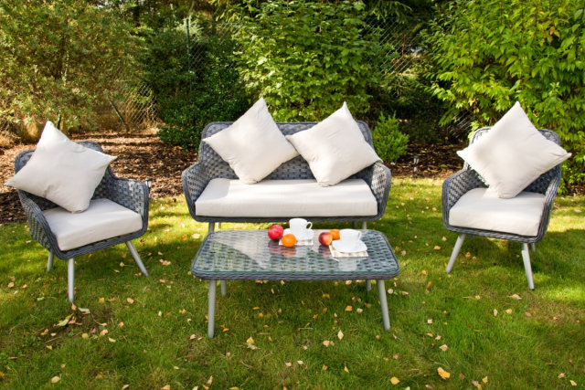 MODESTO- Garden furniture set Table + sofa + 2 chairs
