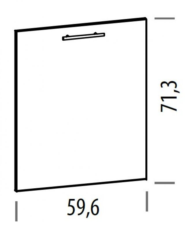 TIFANY T29 60 cm Frontblende für vollintegrierbaren Geschirrspüler