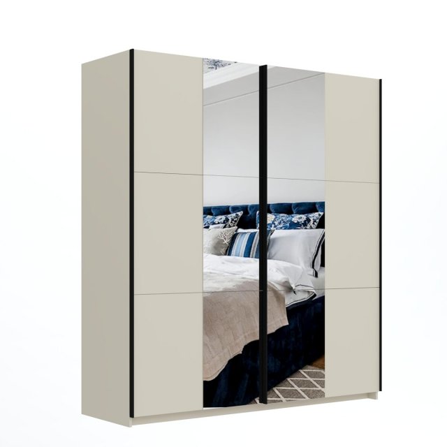  INT000074 180 Schwebetürenschrank mit Spiegel,Kaschmir
