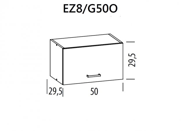 Eliza EZ8/G50O 50 cm Sienas skapītis 