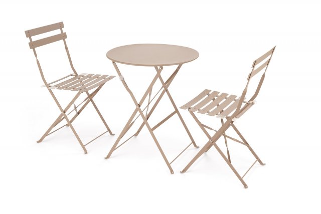 Gartenmöbelset Tisch+2 Stühle,cappuccino