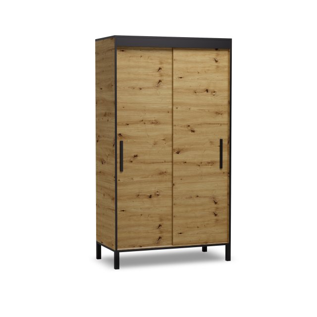 SW-BRI-120- A Lükandustega riidekapid,artisan/must