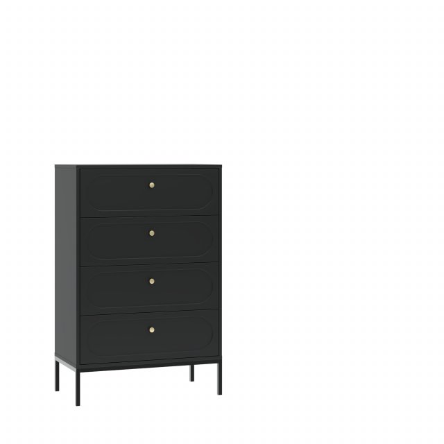 Intermu KOM 4S Chest of drawers,Black