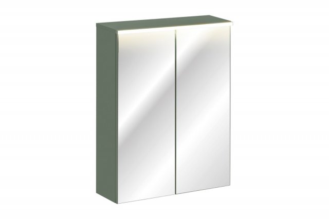 Sombra green 84-60-2D Spiegelschrank 60cm mit 2 Türen und LED-Beleuchtung
