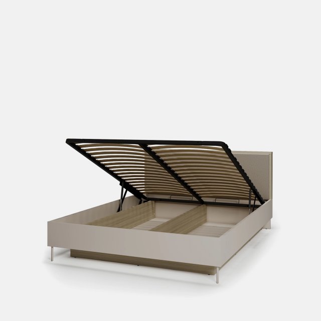 CHARLIE CH-24,160x200 Bed with box,beige desert sand/barista oak