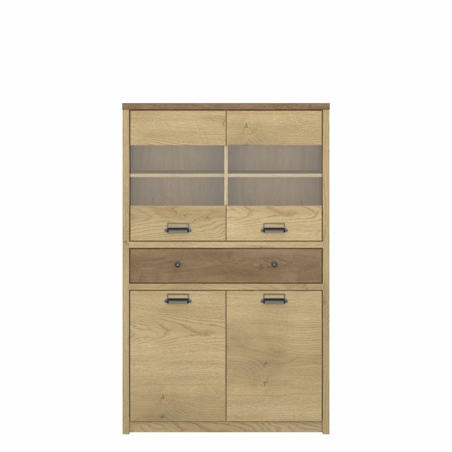 Denzel WIT NIS 2D2W1S Glass-fronted cabinet