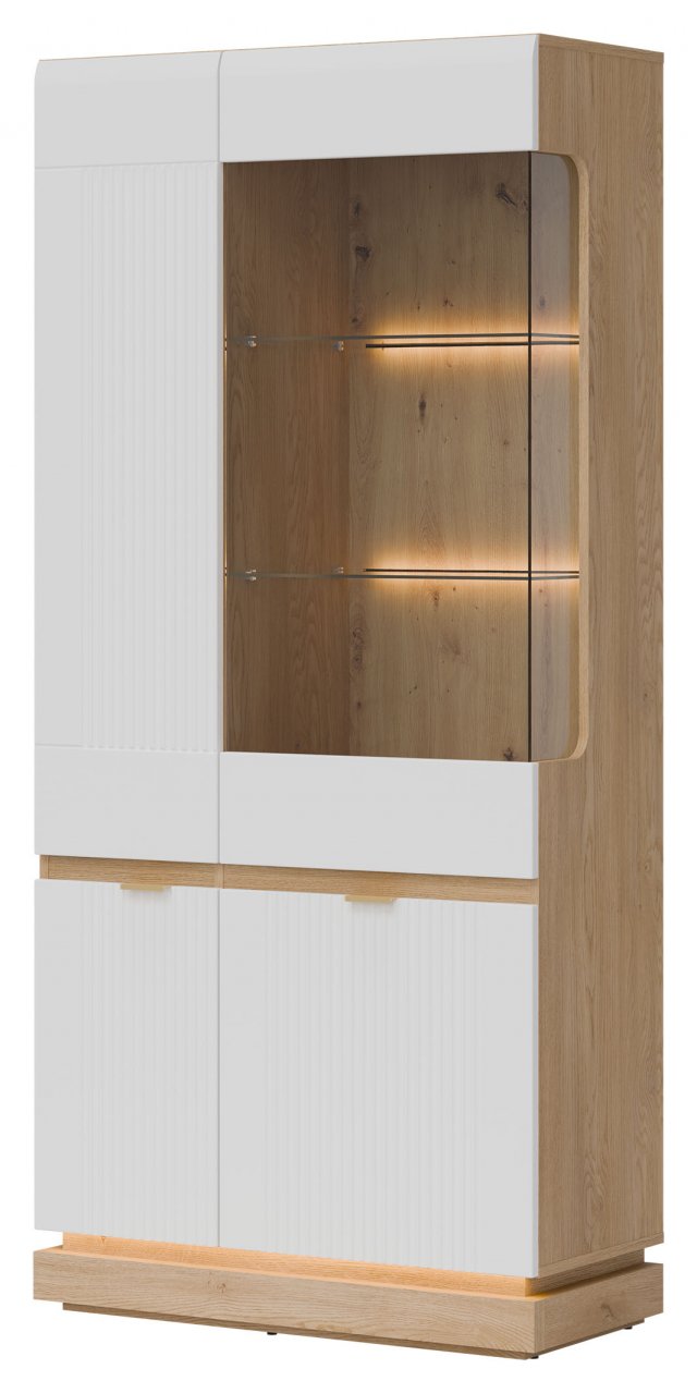 MILTON-ML 06 Витрина,Cremona torro oak/white matt