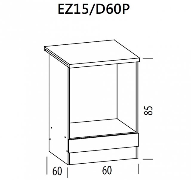 Eliza EZ15/D60P 60 cm Herdumbauschrank
